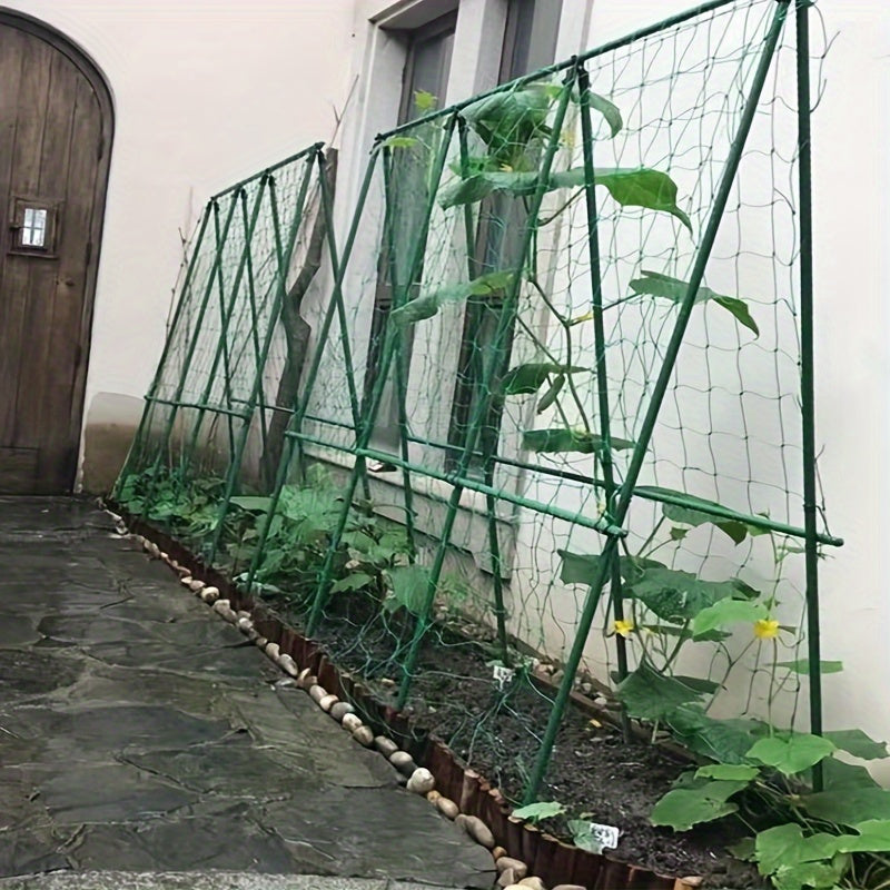 Vibrant Sky Blue Heavy-Duty Garden Trellis Netting - Easy Installation, Maximum Space Utilization for Climbing Plants & Vines, Boosts Air Circulation, Perfect for Outdoor Gardening, Climbing Plants Support | Vibrant Garden De
