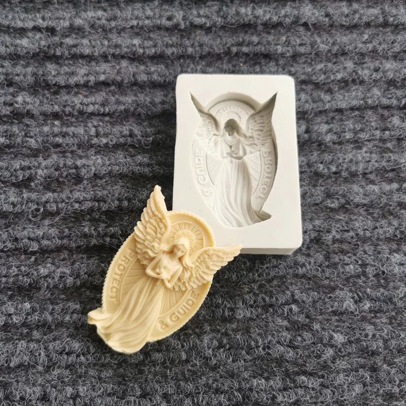 Prayer Angel Mold Candle Plaster DIY Fondant Handmade Silicone Epoxy