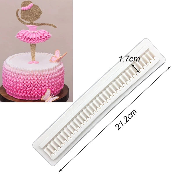 Pearl Rope Wave Flower Gemstone Shape Cake Side Lace Silicone Sugarcraft Mold Fondant Cake Decorating Tools