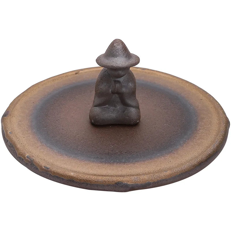 Japanese Gilding Iron Glaze Incense Holder Set Coil Burner Aromatherapy Furnace Incense Plate Mosquito Coil Bracket Diffuser