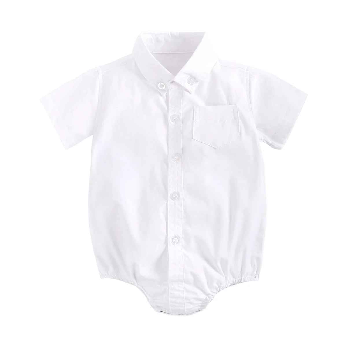 Baby Boys Bodysuits Short Sleeve Plaid Cotton