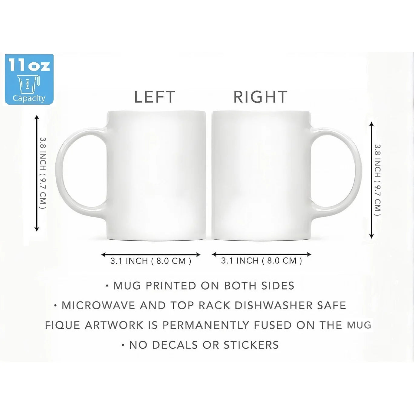 Stepfather from Son Mug - Stepdad Gift with Heart Handle Cup, 11oz & 15oz Mugs Suitable for Birthday, Father' Day, Stepfamily Gi