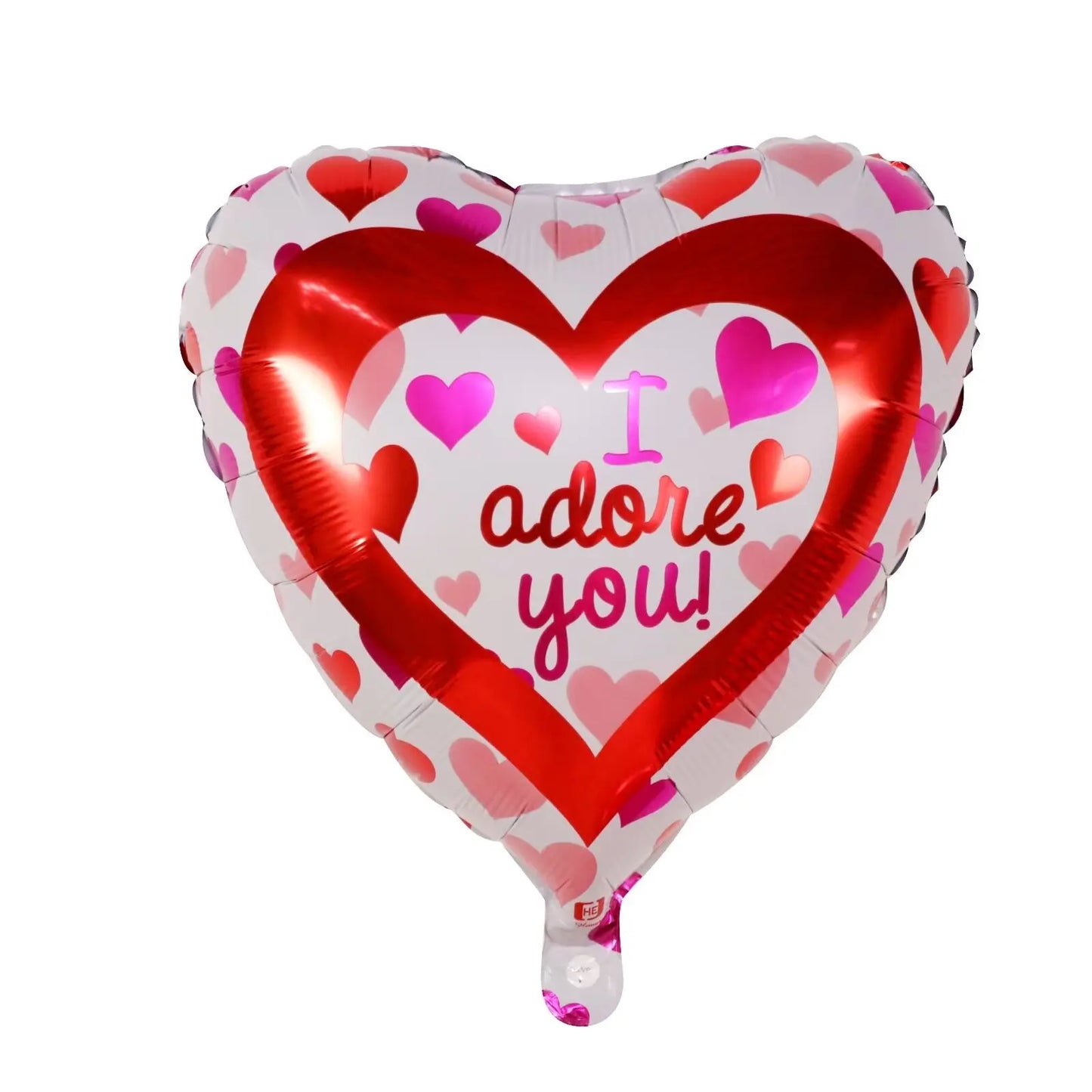 50‑Pack 18" Valentine’s Day Heart Foil Balloons – “I Love You” Helium Wedding & Romantic Party Decorations