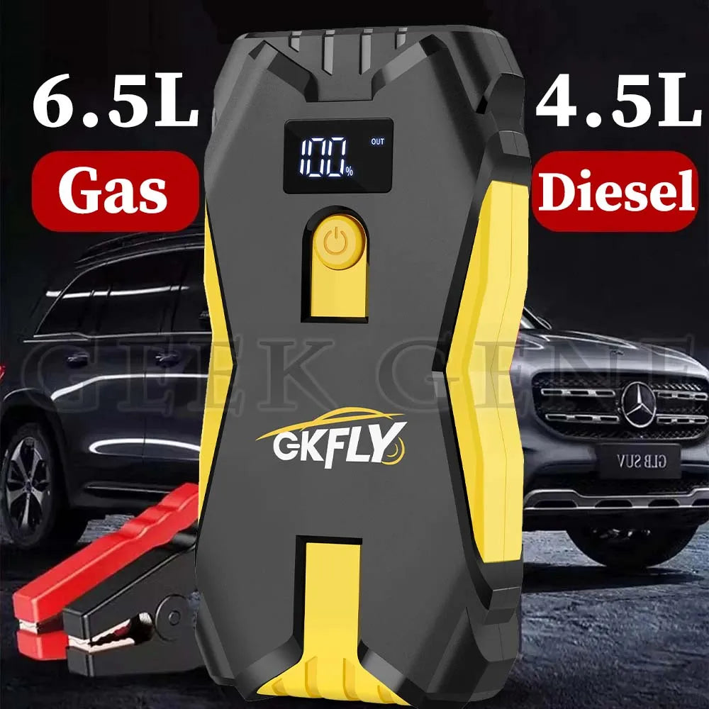 GKFLY Car Jump Starter 1200A Automotive Battery Charger 12V Car Starter Portable Power Bank 18800mAh Powerful Car Booster