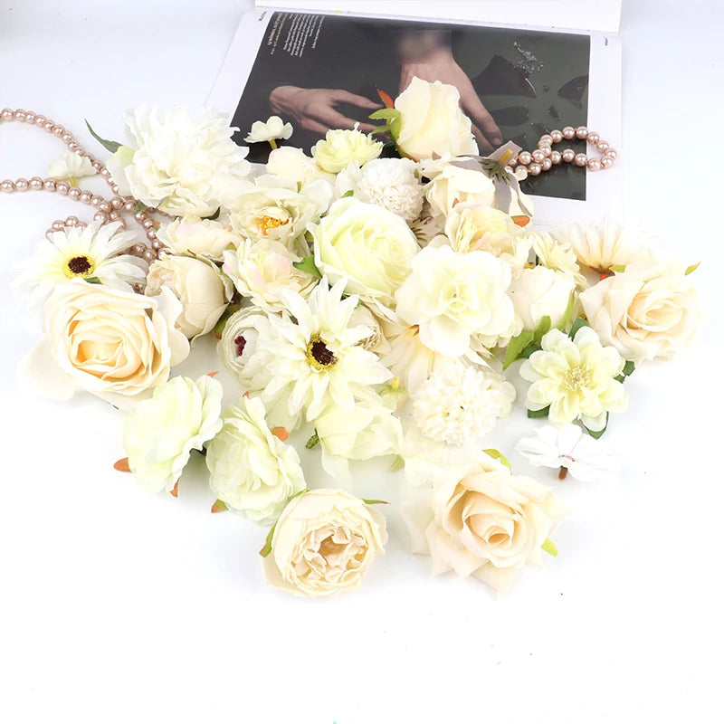 20Pcs Artificial Floating flower Curtain Wedding Couple Photo Decorations DIY Floral Design Craft Supplies Home Party Decor
