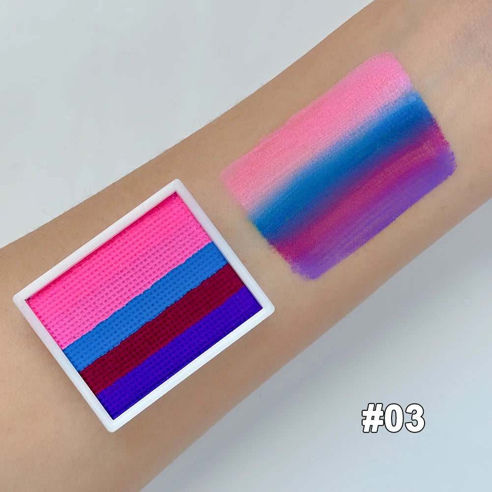 8g 12‑Color Water‑Based Face & Body Paint Palette – Washable Festival, Costume & Party Makeup