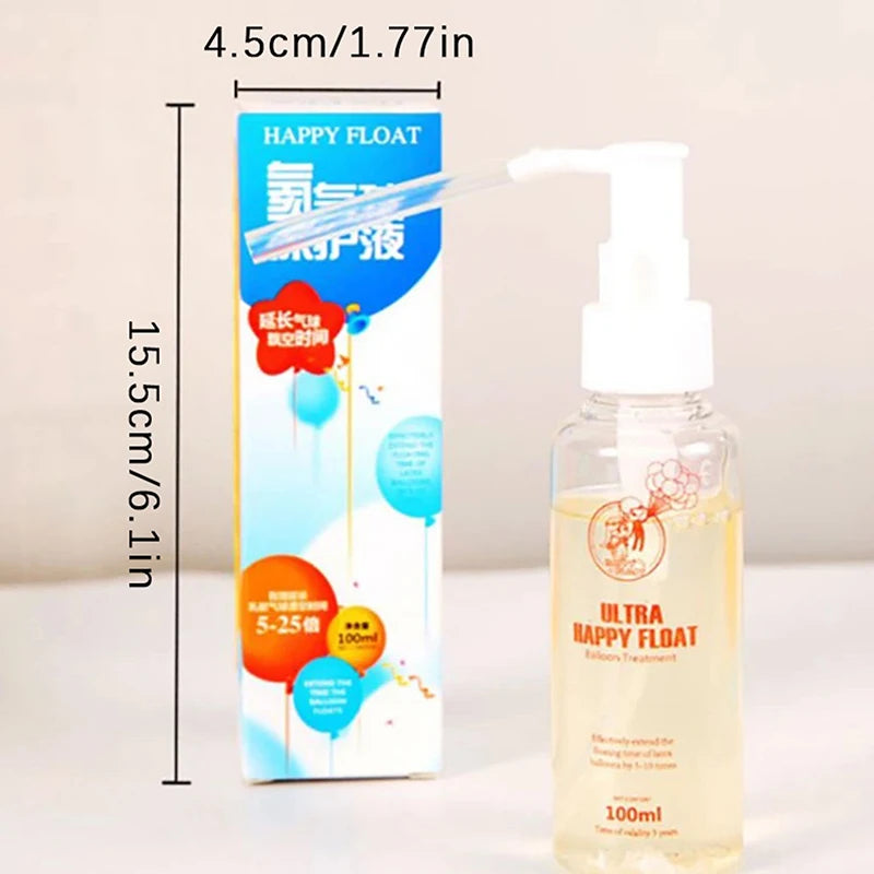 100ml With Pump Non Corrosive Professional Home Party Eco Friendly Helium Balloons Protective Fluid Extend Floating Time