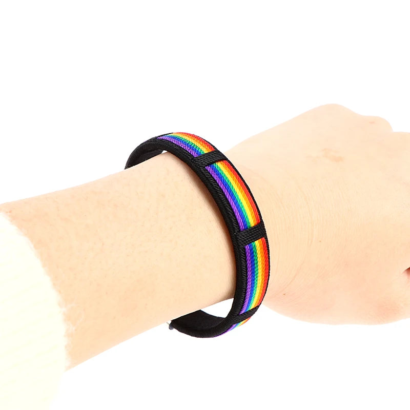 Rainbow String Open Cuff Bracelet – Fashion Unisex Bangle with Colorful Charm