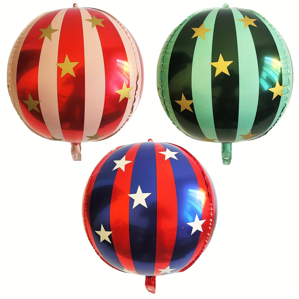 3/6PCS 22inch Striped Star Foil Balloon Home Decoration Balloons KTV Mall School Wedding Christmas Decoration Balloons DIY Gifts
