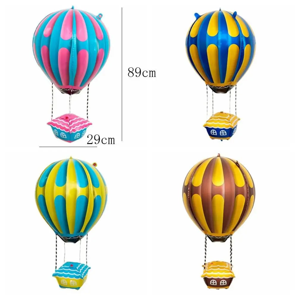 4D Hot Air Balloon Decorations Aluminum Film Balloons for Birthday Baby Shower Wedding Valentine's Day