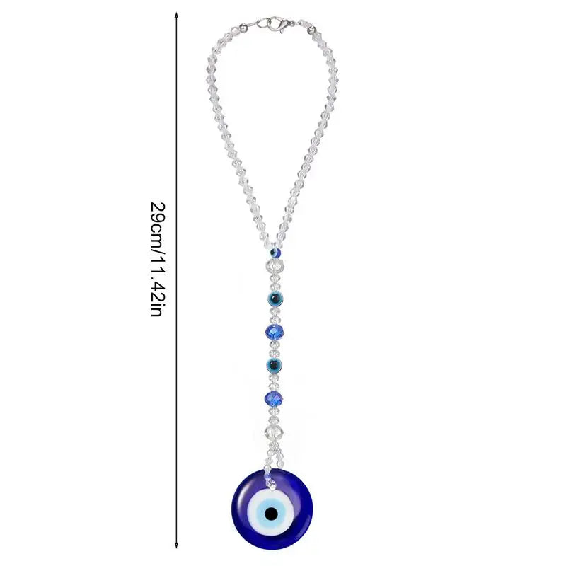 Evil Eye For Car Decorative Evil Blue Eye Car Charm Accessory Shining Rear View Mirror Charm Evil Eye Car Charm Window Pendent