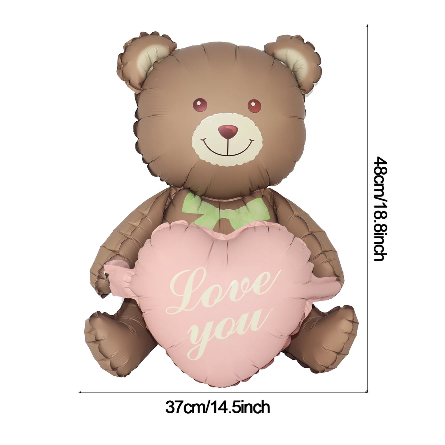 Happy Birthday Animal Foil Ballo Cute Matte on Bear Rainbow Bow Dinosaur Candy Balloon Design