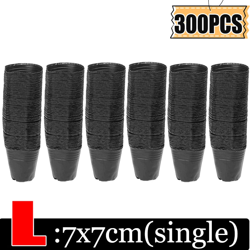 S/M/L/XL Black Seedling Nursery Pots Seed Starting Grow Bag Flower Plant Breathable Container Garden Vegetable Box Cuttings Tool