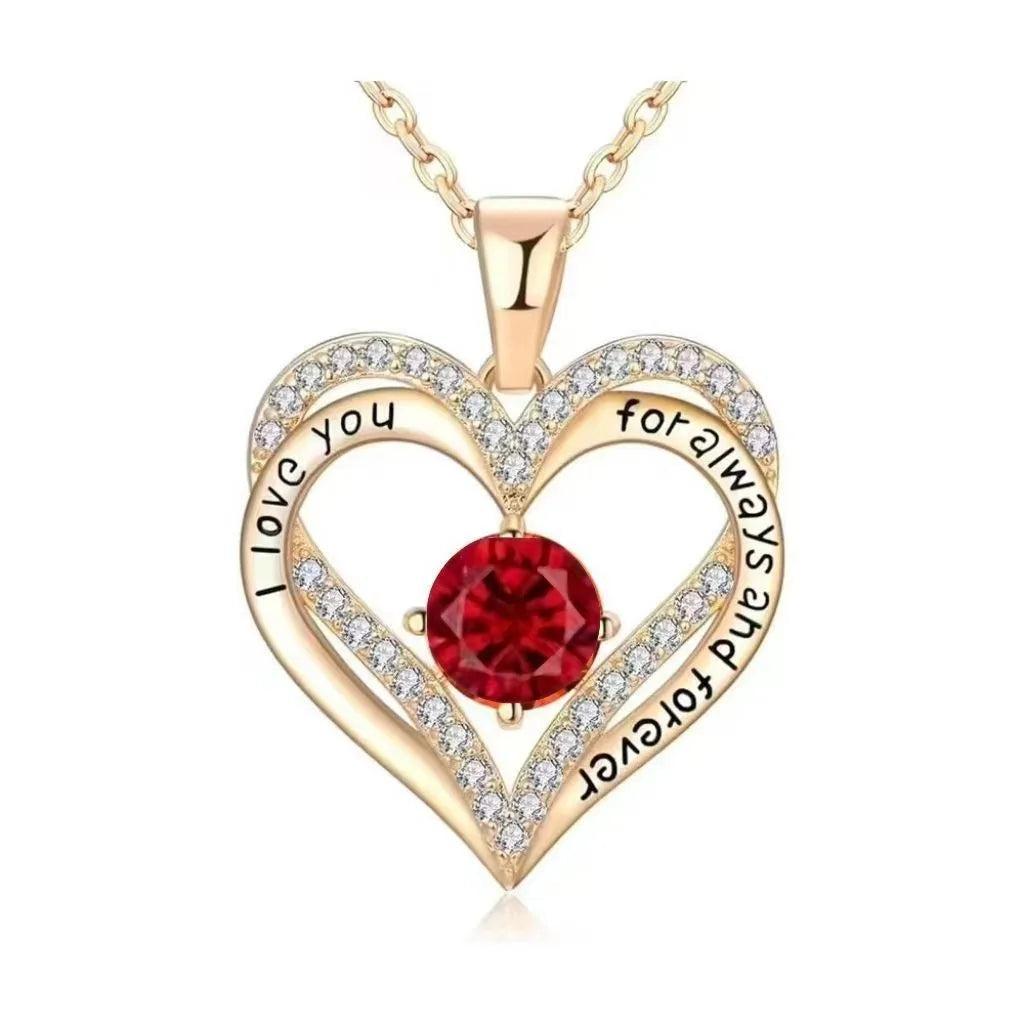 Charming Love Heart Pendant Necklace with Rose Gift Box - Perfect for Valentine's Day, Birthdays, Mother's Day & More Girlfriend