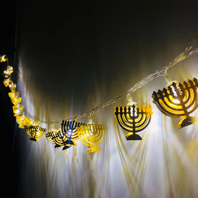 10LED Hanukkah String Lights – Mogen David Star Party Décor