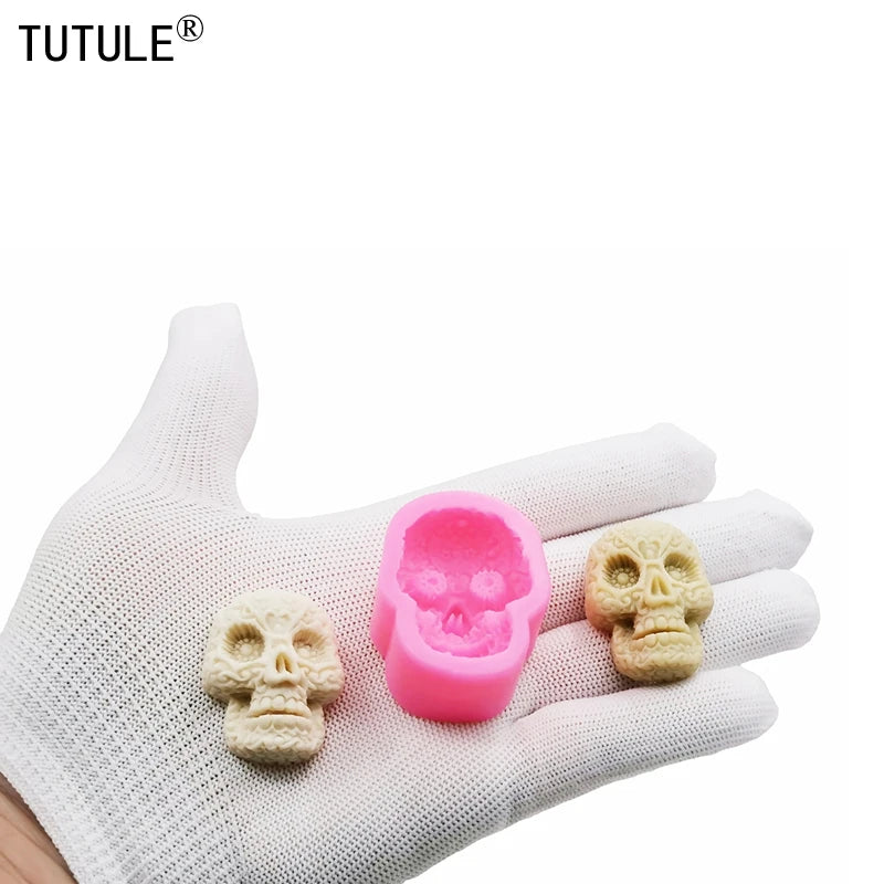 skull resin mold jewelry earrings Keychain Polymer Clay Silicone mould skull Fondant Chocolate Silicone molds