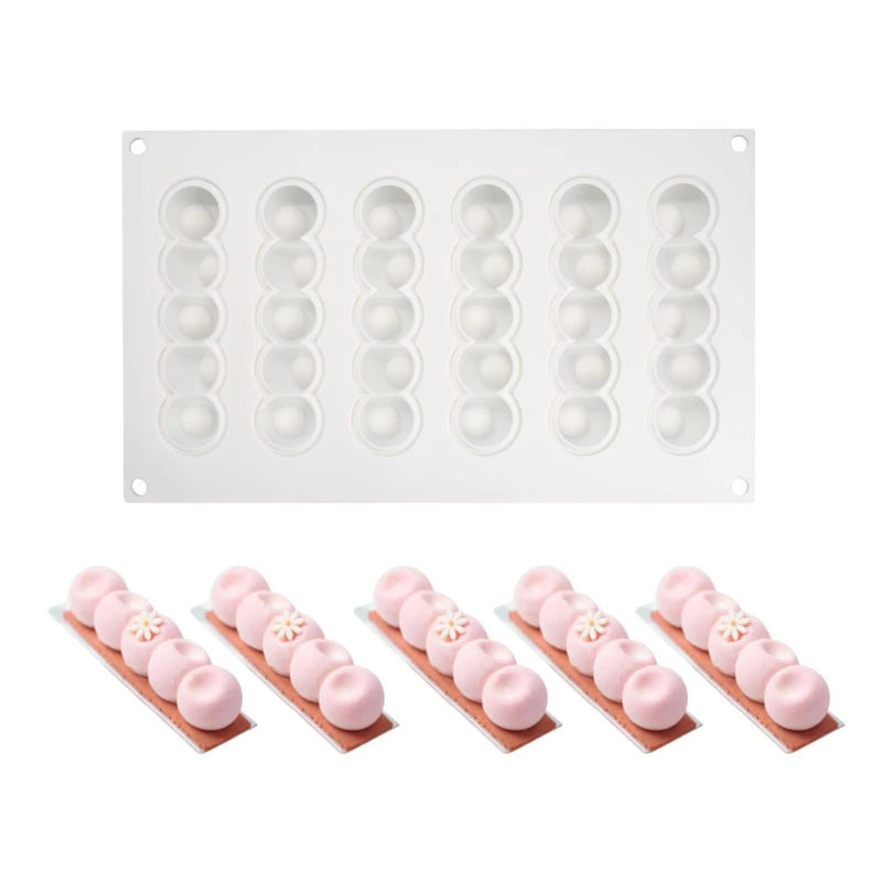 DIY Caterpillar Silicone Baking Mold String Balls Chocolate Candy Biscuit Cake Jelly Ice Mould Cute Gifts Soap Candle Making Set