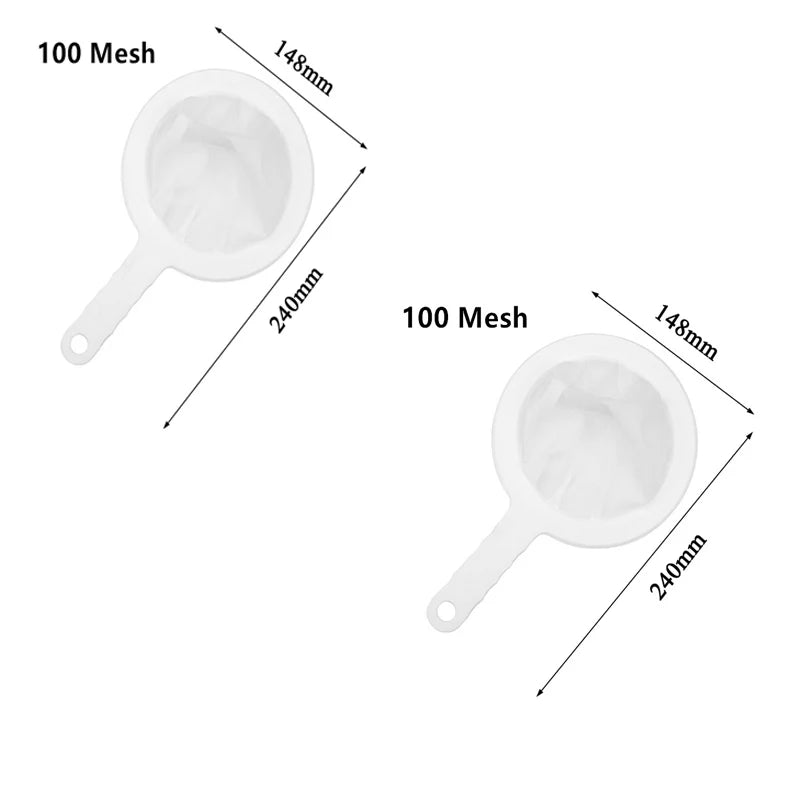 1PC Fine Mesh Strainer Spoon for Coffee, Milk, Soy, and Yogurt 100/200/300/400 Mesh Nylon Filter For Kitchen Dining Gadgets