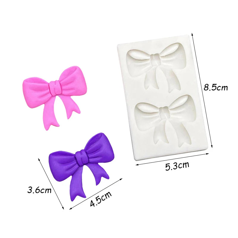 Bow Bowknot Silicone Cake Baking Mold Sugarcraft Chocolate Cupcake Resin Tools Fondant Decorating Tools