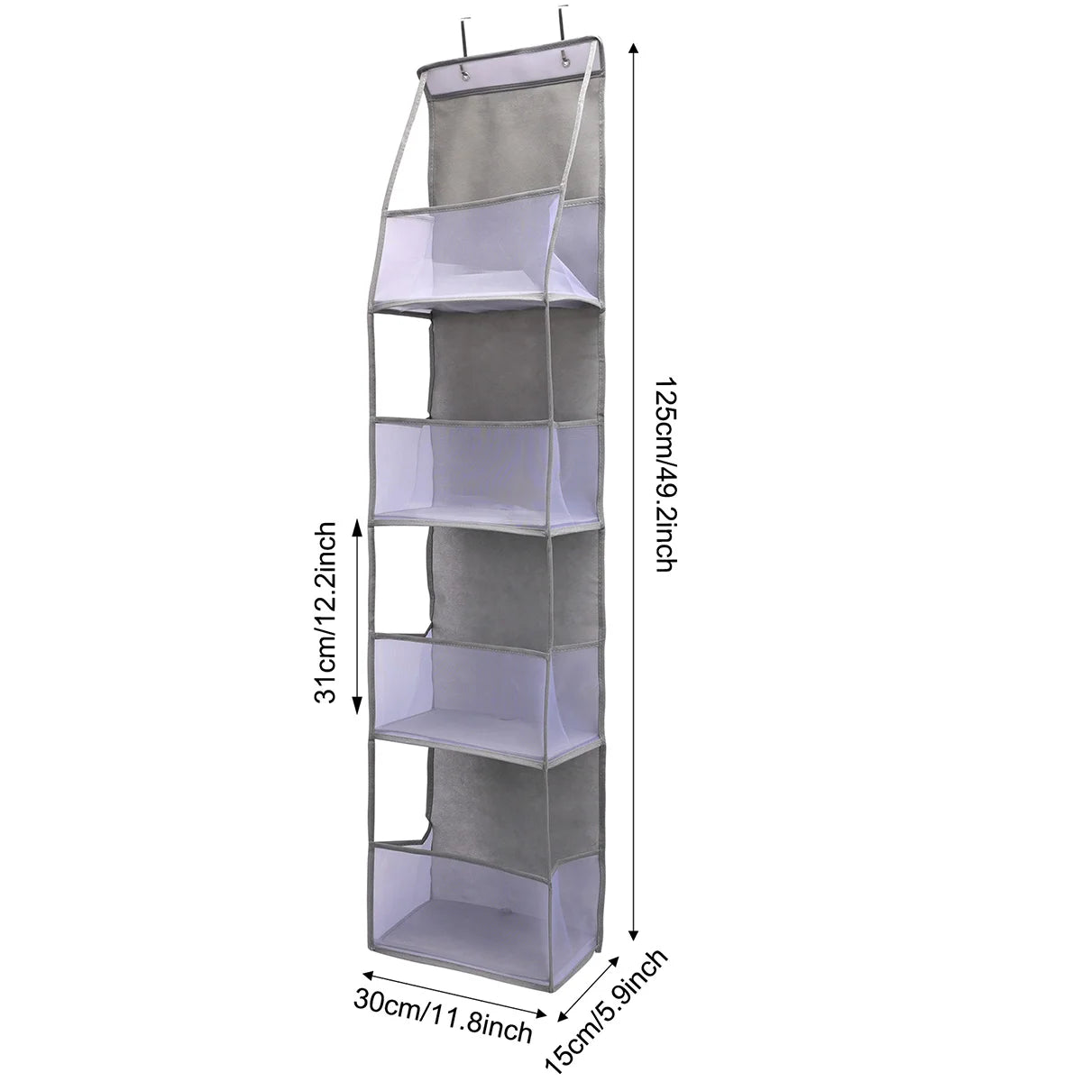 4/6-Tier Hanging Storage Bag Foldable Organizer Over-The-Door Holder For Hair Accessories Snacks Toys Clothes Storage Holder