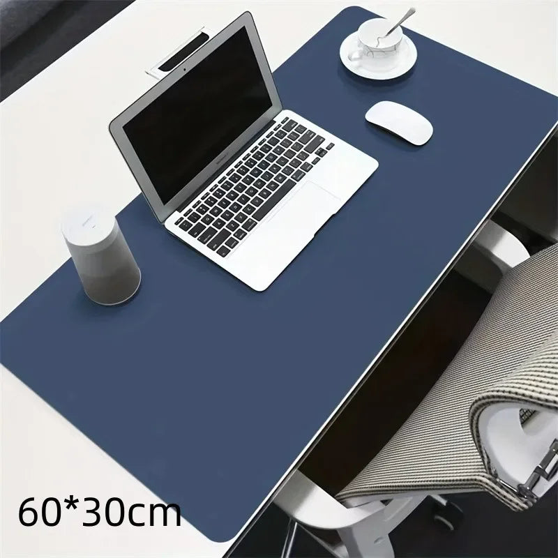 Large 600×300mm PU Leather Desk Protector – Waterproof Office Keyboard Pad & Gaming Mousepad