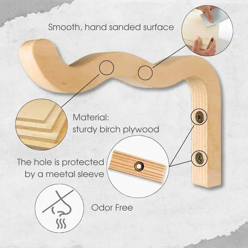 Natural Wood Wall Plant Hangers Wood Plant Hanger Plant Hangers Hanging Flower Pot Hook for Wall Plant Flower Baskets Lanterns