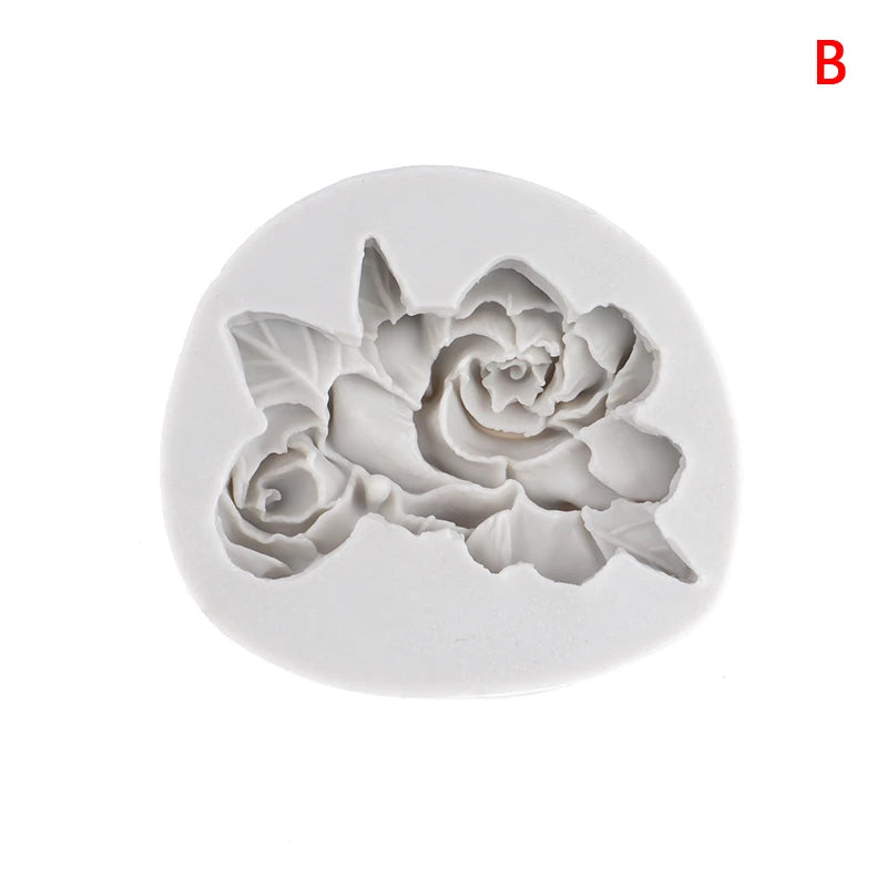 1Pc Flower Shape Silicone Mold Gardenia Plumeria Rubra Soap Fondant Molds DIY Cake Jelly Chocolate Decoration Baking Tool