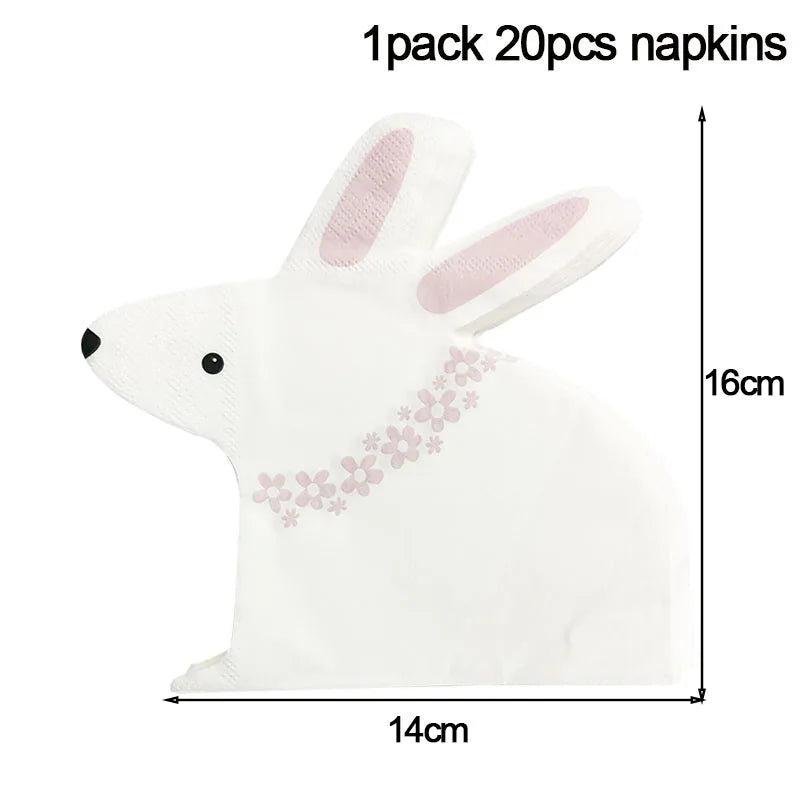Happy Easter Party Supplies – Bunny, Carrot & Egg Paper Plates for Kids’ 1st, 2nd & 3rd Birthday Decorations