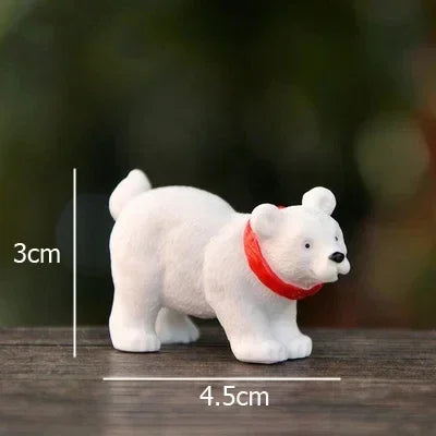 3pcs Bear Christmas Miniature Decorations Polar Bear Micro-Landscape Ornaments Christmas Desktop Decoration Christmas Present