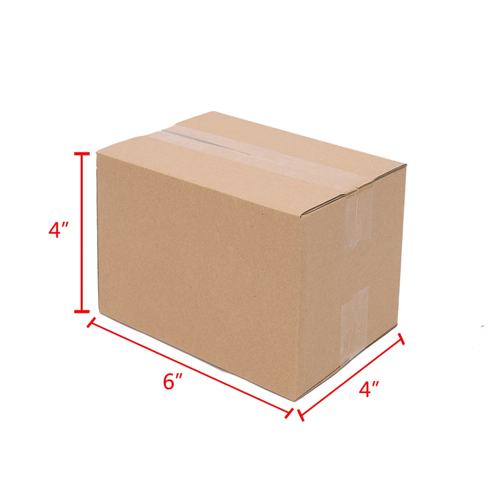 100-Pack Corrugated Cardboard Shipping Boxes 8x6x4" 6x4x4" 6x4x2" 4x4x4" Mailing, Packing, Moving & Storage for Business/Home