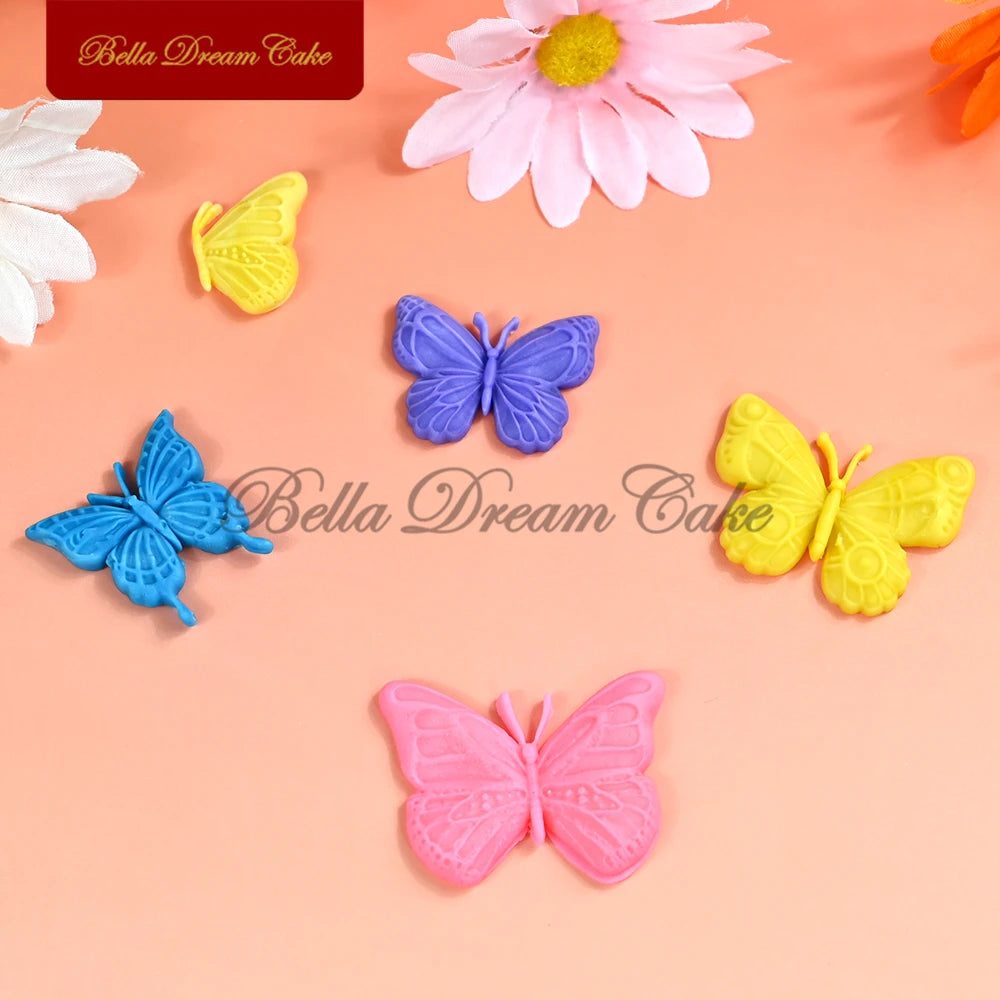 Mini Butterfly Design Silicone Mold 3D Fondant Chocolate Mould DIY Clay Model Wedding Cake Decorating Tools Kitchen Bakeware
