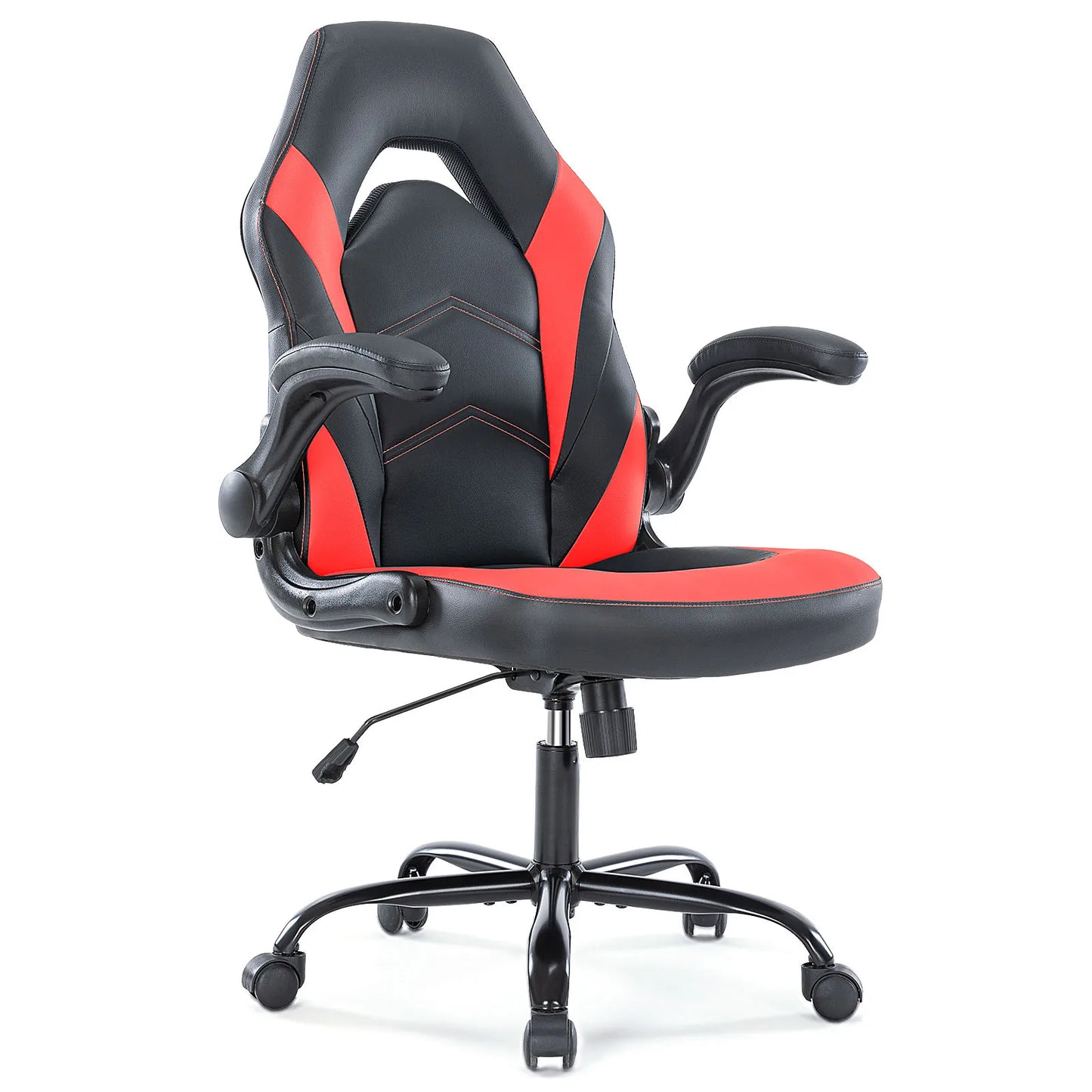 Office Desk Computer Chair Ergonomic Adjustable PU Leather Racing Flip-up Armrest JHK