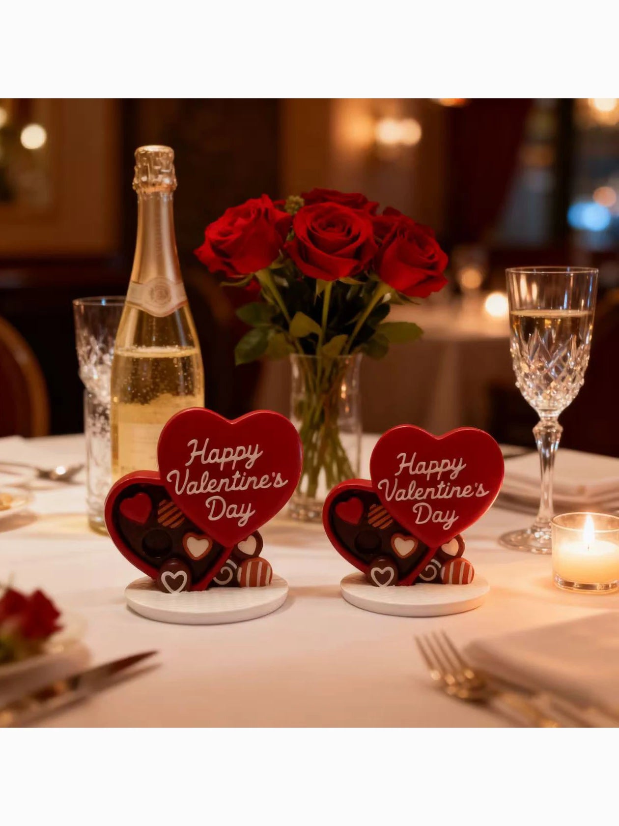 Valentine's Day Heart-Shaped Desktop Decoration Small Exquisite Size for Dining Table And Office Decor