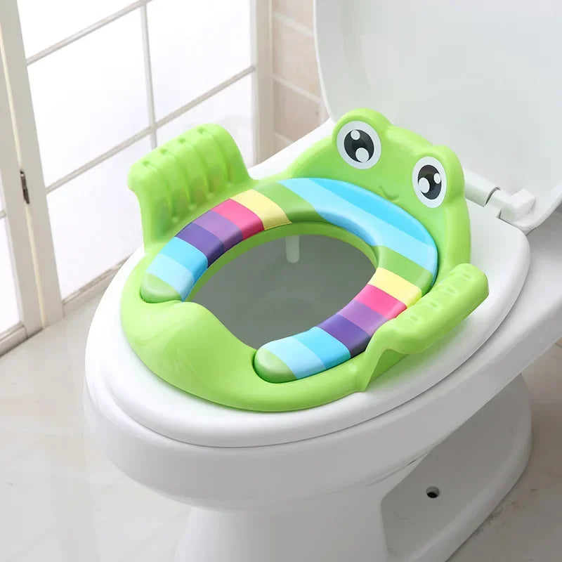 Baby Toilet Seat Child Safety Seat Child with Hand-held Toilet Seat Outdoor Travel Training Baby Toilet Cushion