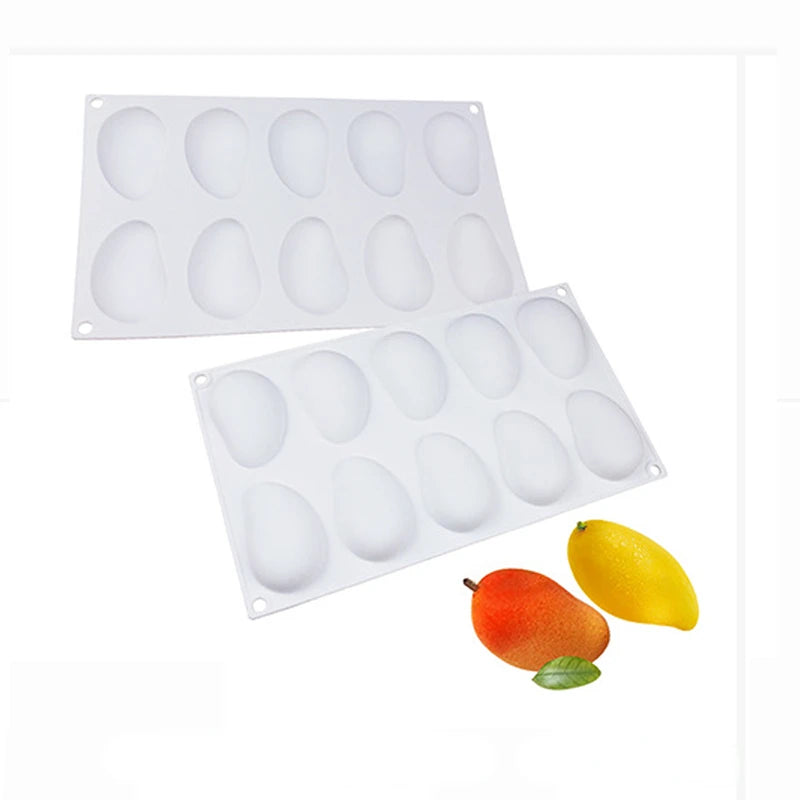 Fruit Series Mango Pear Baking Mousse Cake Silicone Mold Dessert Baking Non stick Durable Easy to Clean French Cake Decoration