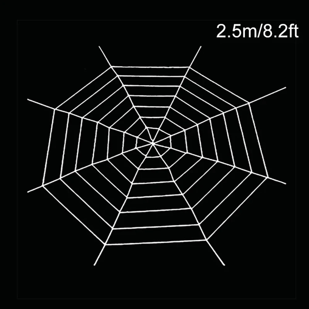 1.5/2.5m Giant Spider Webs Halloween Decorations,White Black Spider Web for House,Large Horror Stretchy Cobweb for Outdoors