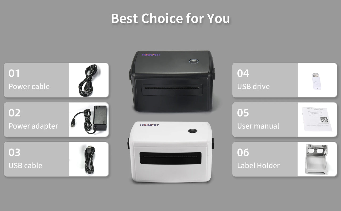 Thermal Label Printer 4x6, Shipping Label Maker for Small Business, High-Speed,Inkless, for USPS, Amazon, Etsy, USB for Windows