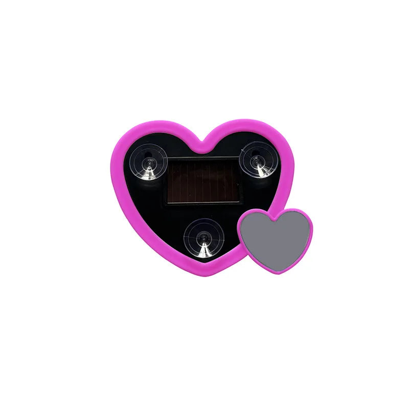 Solar Heart‑Shaped Car Neon Light – Wireless LED Ambient Lamp with Suction Cup & USB Recharge