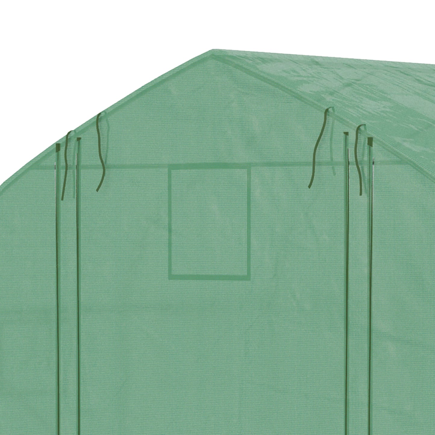 Outsunny Tunnel Greenhouse W/ Mesh Door & Roll-Up Sidewalls Hot House Green