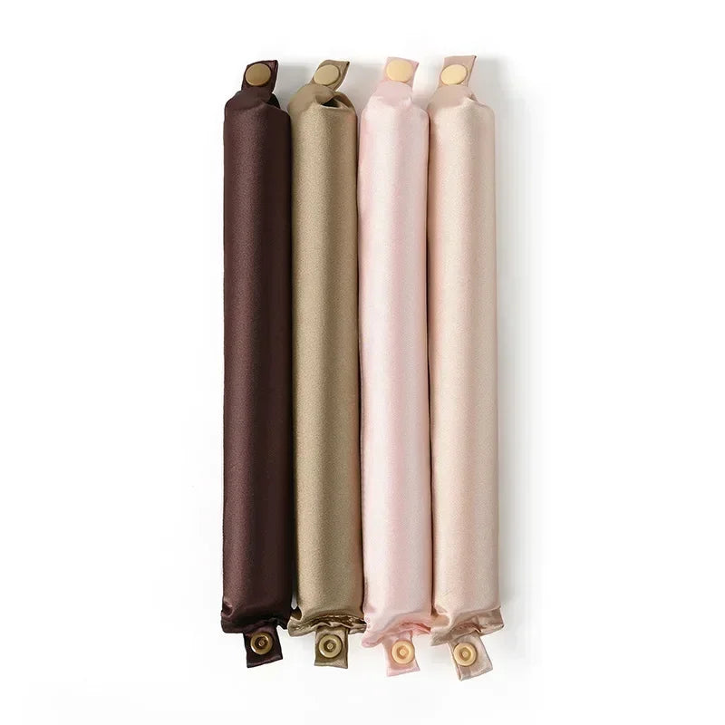 Heatless Satin Hair Curling Rod Headband – No‑Heat Soft Sleep Rollers for Effortless Lazy Curls
