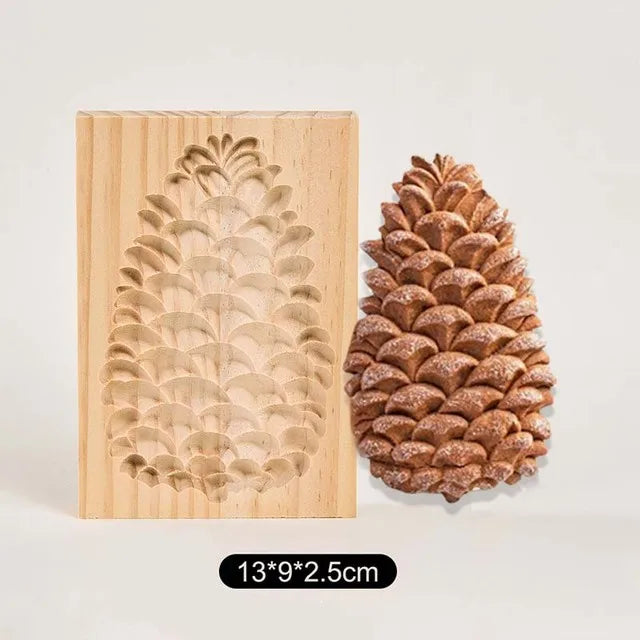 Wooden Cookie Mold Cutter Wooden Gingerbread Cookie Moulds DIY Shortbread Pastry Mold Bakery Gadgets Kitchen Baking Accessories