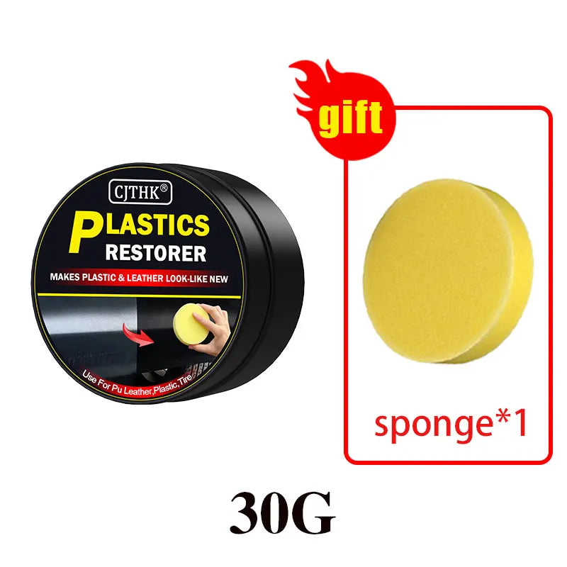 Car Plastic Restorer Auto Interior Panel Renewal Wax Coating Leather Plastic Rubber Polish Repair Auto Reconditioning Cream Care