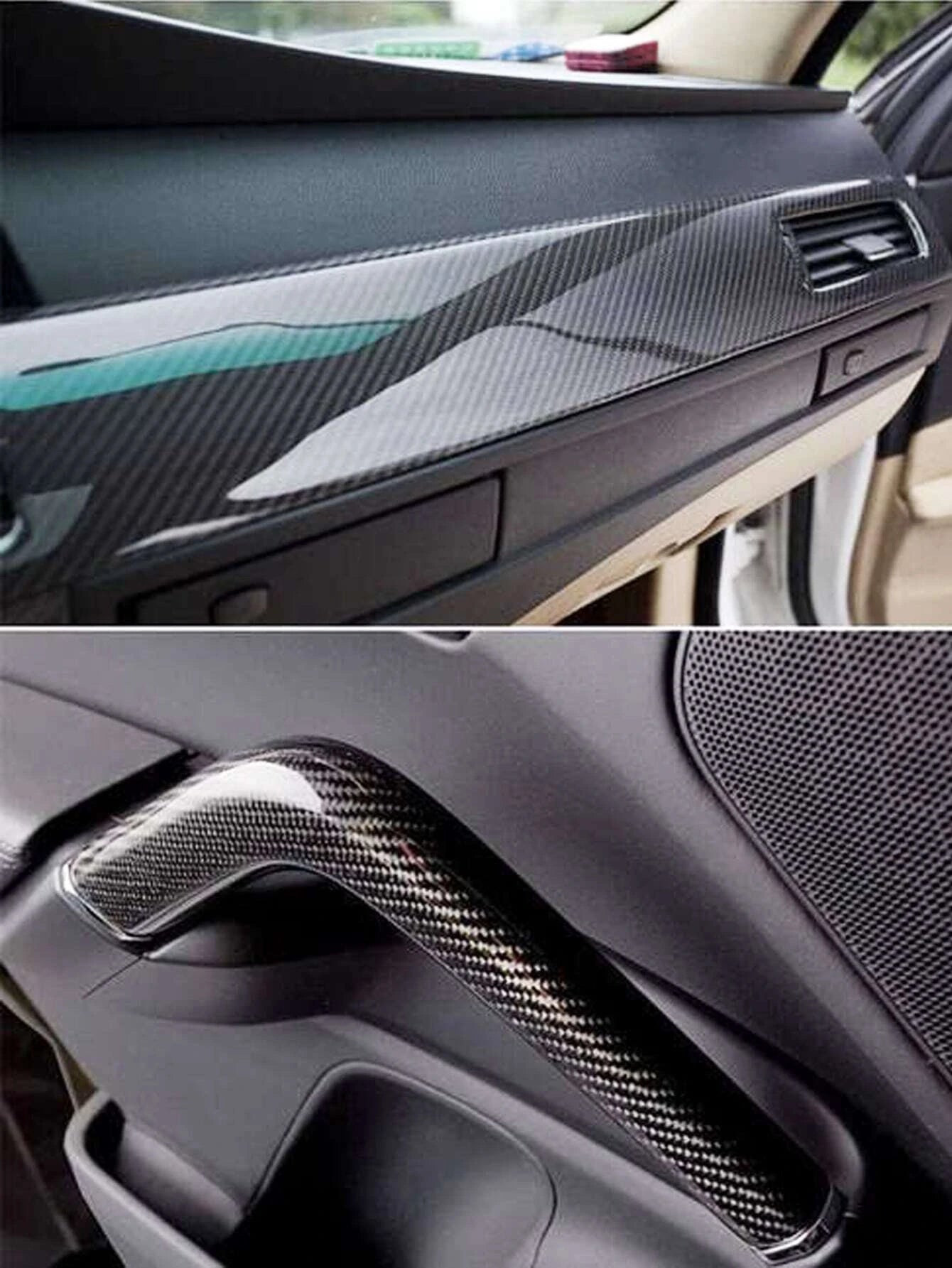 1Roll Carbon Fiber Pattern Car Sticker