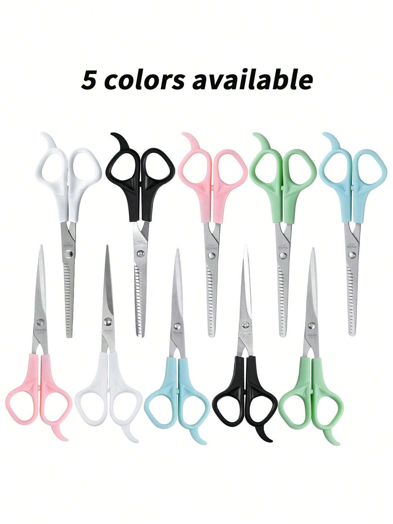 3Pcs/Set Professional Hair Cutting Tools Kit - Scissors, Thinning Shears, Haircut Trimmer, Fine-Tooth Comb for Salon Use