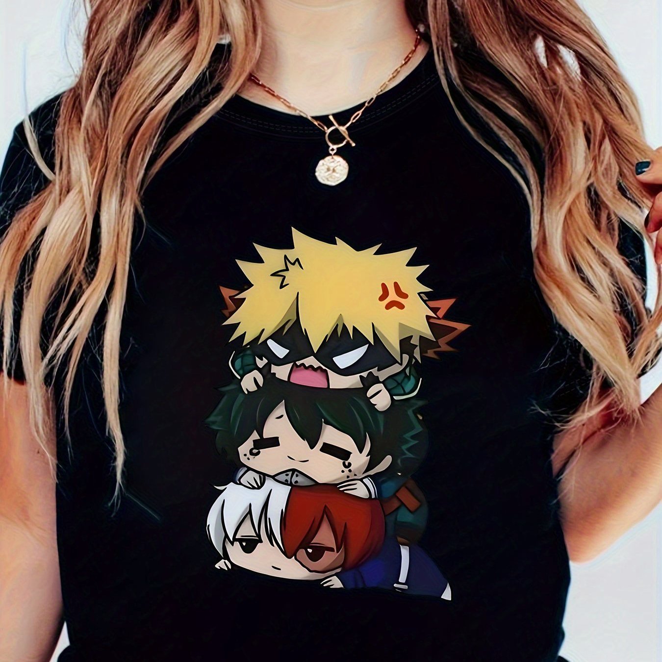 Women' Soft Stretch Short Sleeve T-Shirt - Summer Round Neck Blouse with Spandex-Polyester Blend, Machine Washable Casual Top, Opaque & Non- for Casual Attire, Spring/Summer Outfits - Comfortable Casual Wear & Care (No