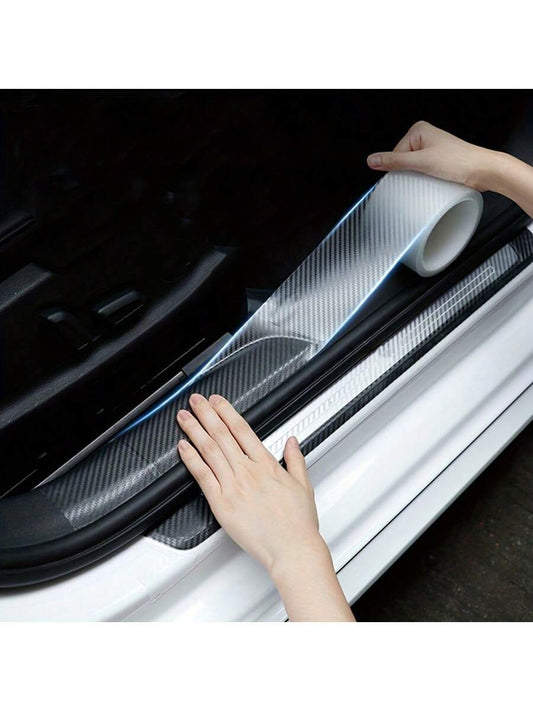 3M Carbon Fiber Car Sticker Door Sill Protector, Bumper Strip, Rear Trunk Guard, Transparent Film for Car