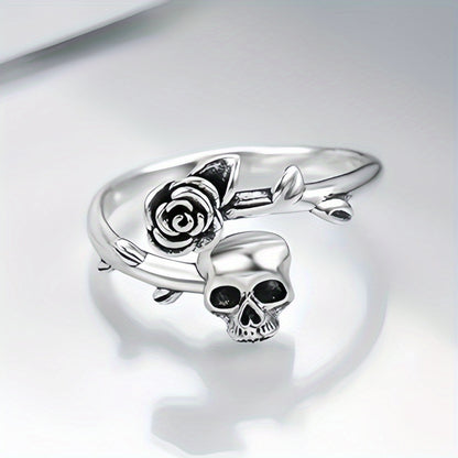 1pc Gothic Skull Ring Rose Ring Men'S and Women'S Rings Easter Gifts for Relatives and Friends Mother'S Day Gifts Get My Gifts Every Day Jewelry Gifts for Women