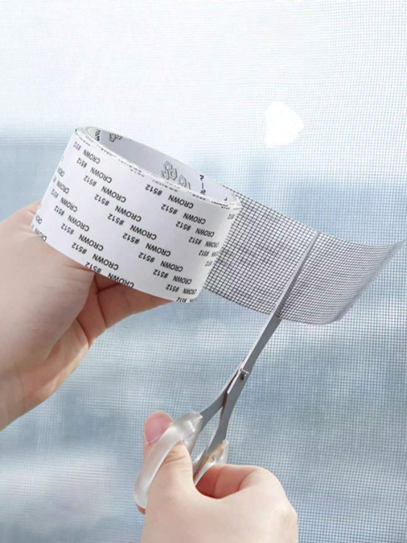 1 Roll Window Screen Repair Tape, Self-Adhesive Mesh Tape for Window Screen Hole Patching, Window Mesh Repair Strips for Dormitory Curtain, Self-Stick Window Screen Repair Tape, Window Screen Repair Patch, Hole Tear Insect/Noise Proof Window Sill Sealing Strip