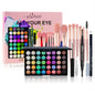 A 40-Shade Christmas Eyeshadow Palette Makeup Kit That Includes Mascara, Eyeshadow Brushes, Eyeliner, And Eyebrow Pencils, Perfect for Beginners. Ideal As a Valentine'S Day Gift for Winter Makeup Enthusiasts