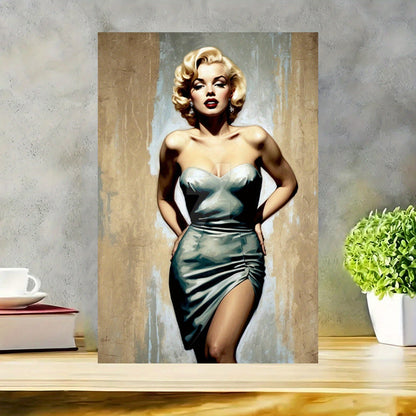 1pc Unframed Canvas Poster - Elegant Iconic Female Figure in Retro Style, High-Definition Wall Art, Waterproof Print, 18x12 Inch, Ideal for Home, Office, Coffee Shop, Bar, or Gift, Office Decoration | Retro Wall Art | Waterpr